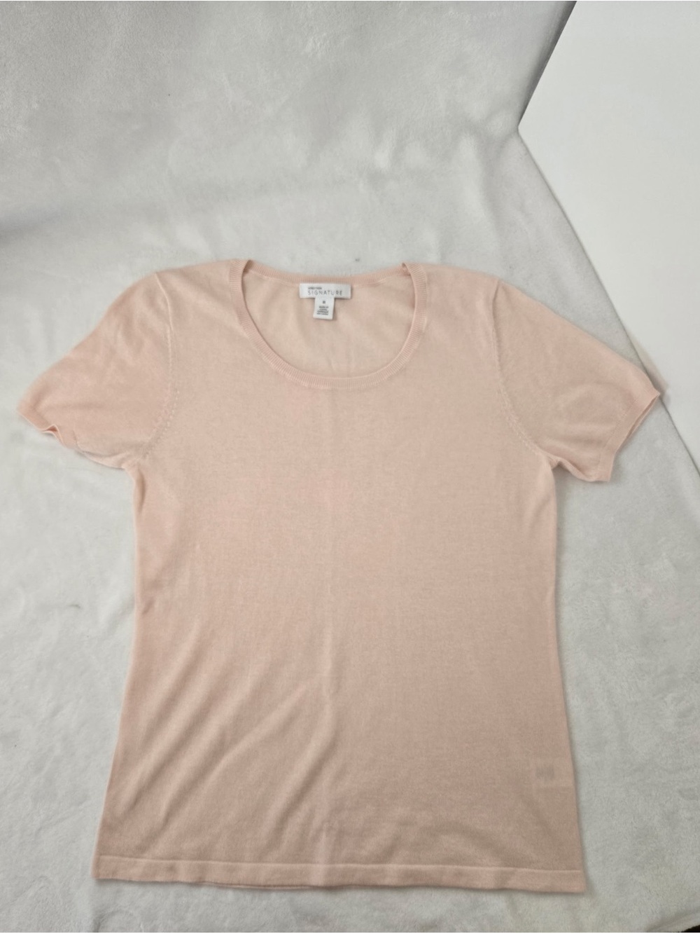 Nordstrom Pale Blush Short Sleeve Crewneck Tee